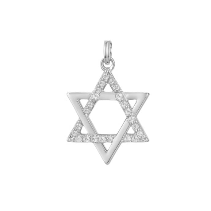 Gold Star of David Charm