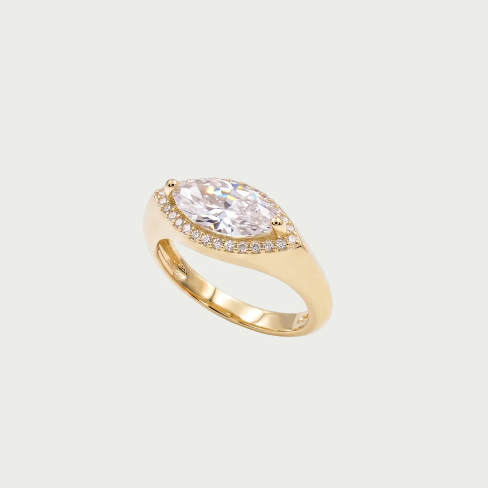 The Anaïs Marquise Pinky Ring