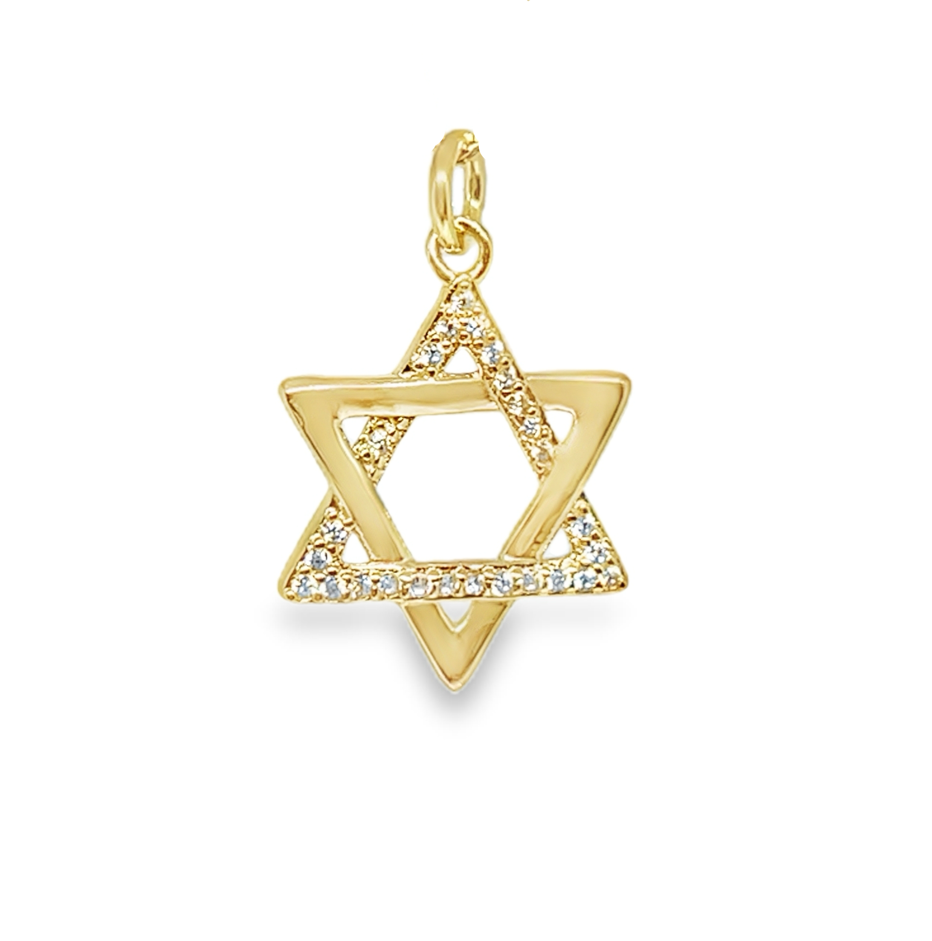 Gold Star of David Charm