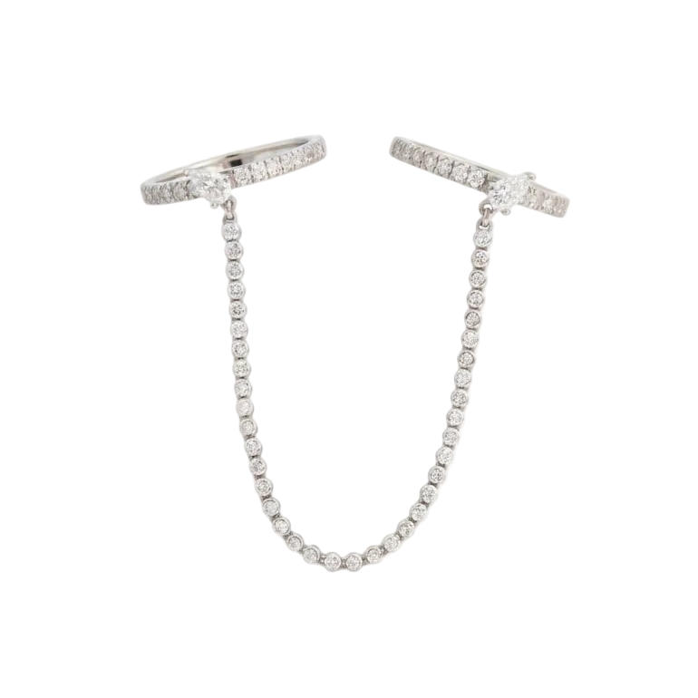 Two-band Full Moissanite ring