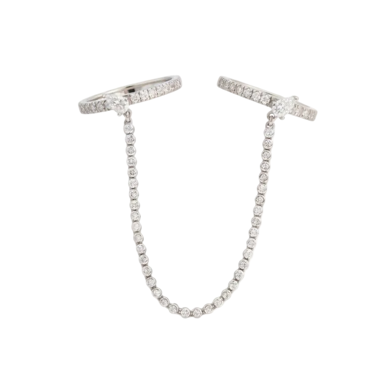 Two-band Full Moissanite ring
