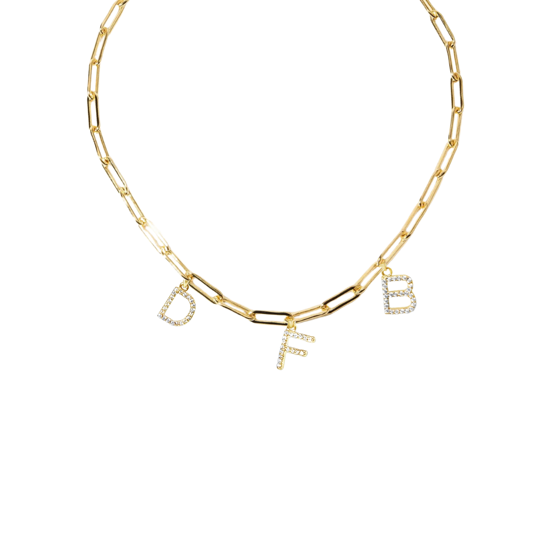 Golden Initials Necklace