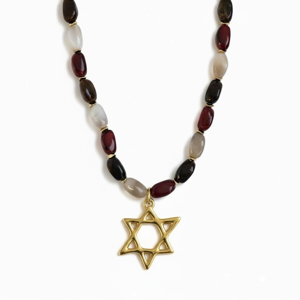 Star of David Beaded Necklace