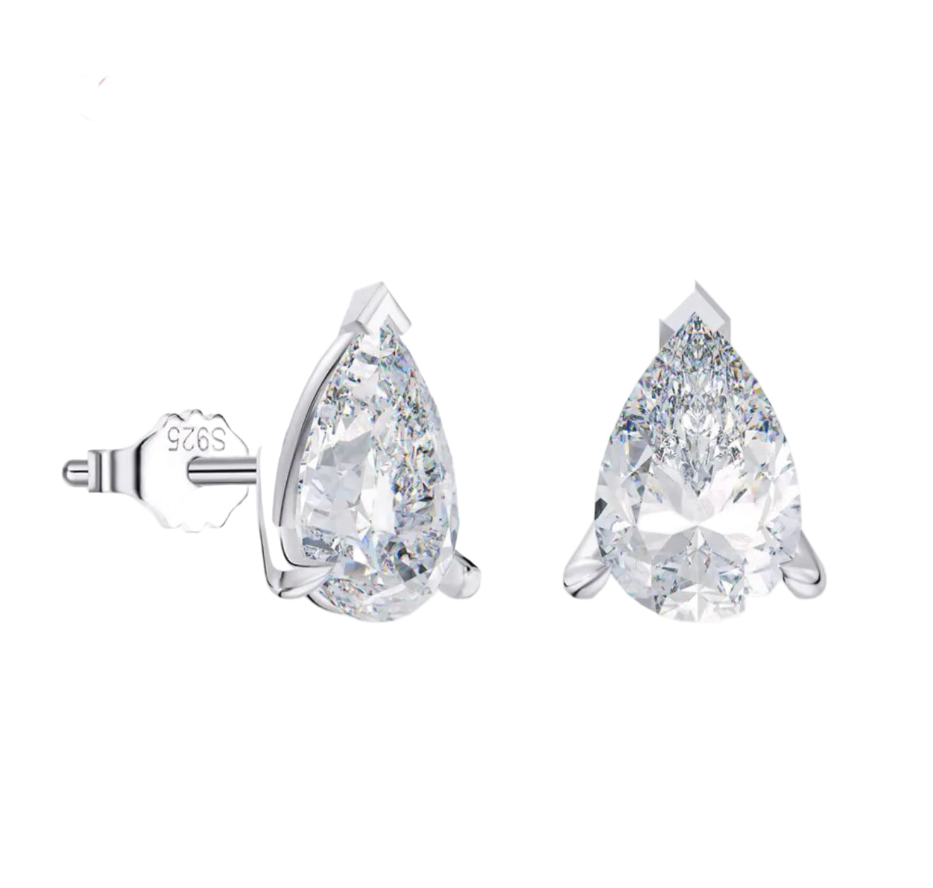 Pear Diamond Stud Earrings