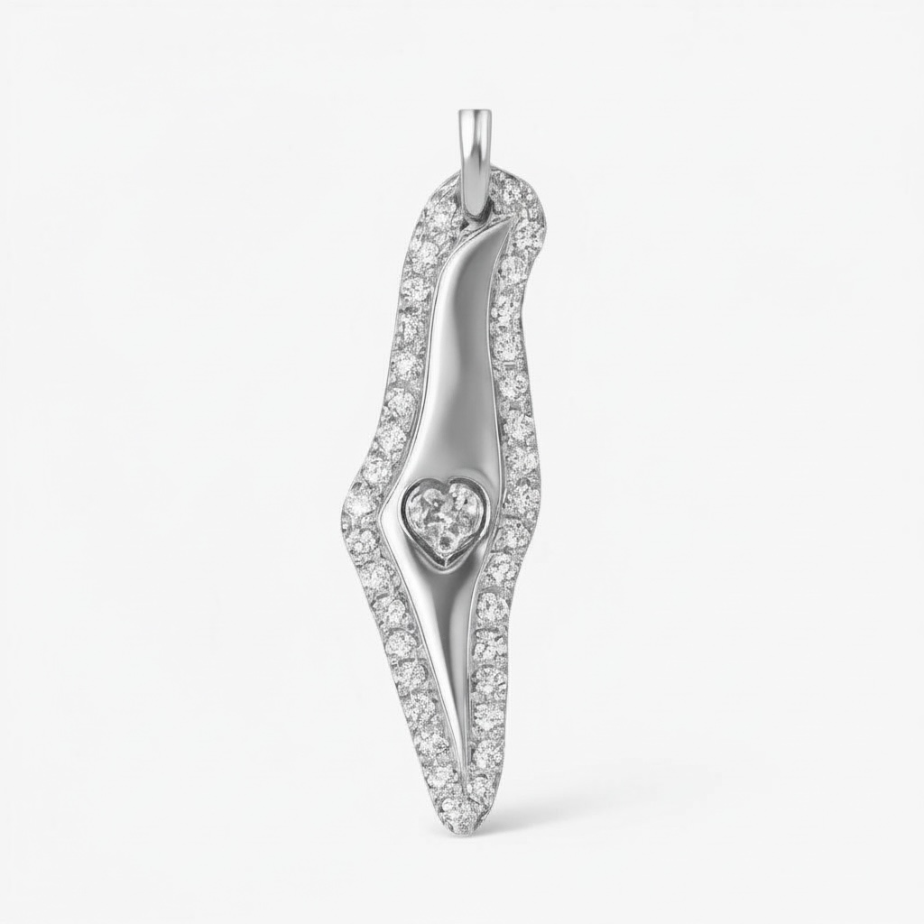 Israel Heart Map charm