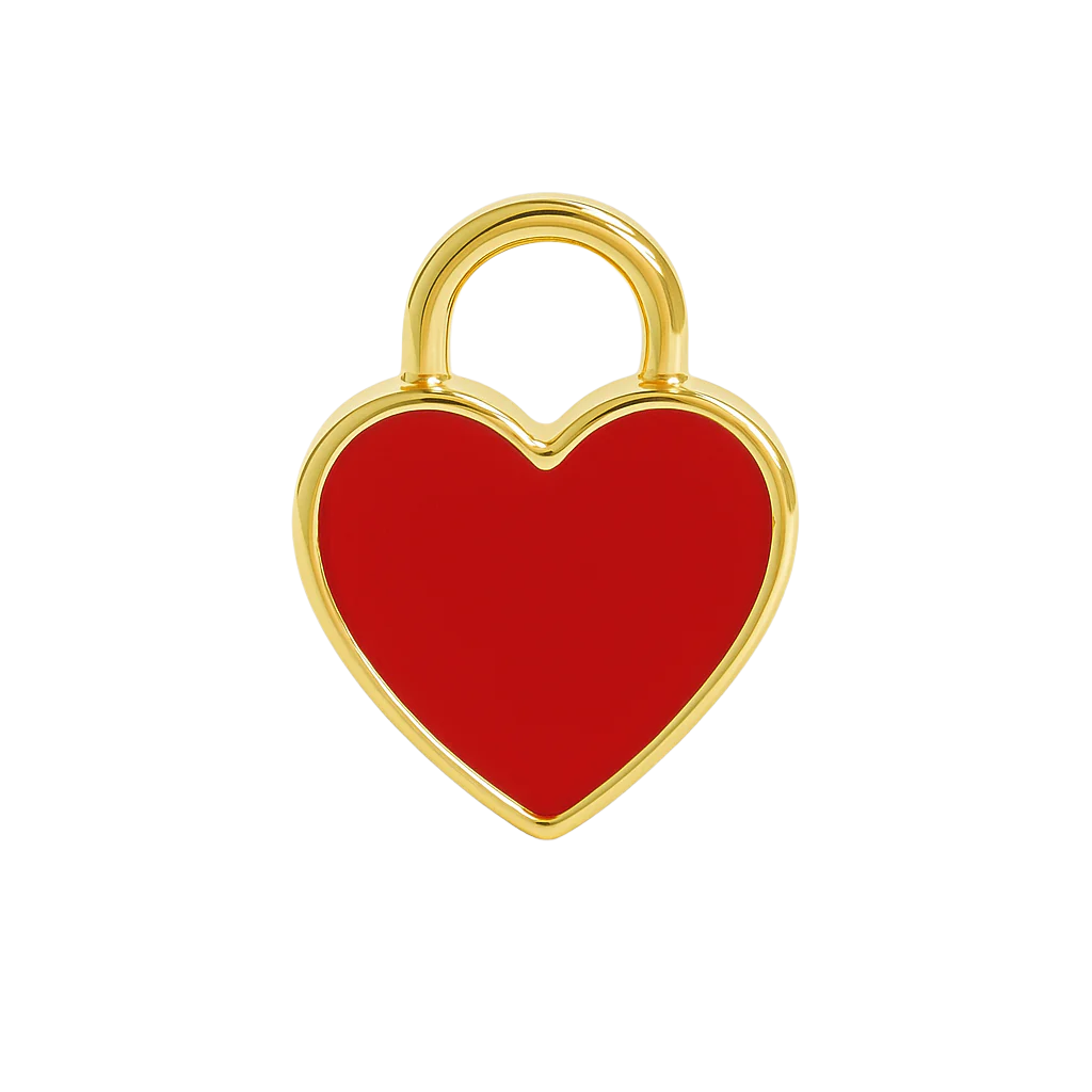 Red heart Charm