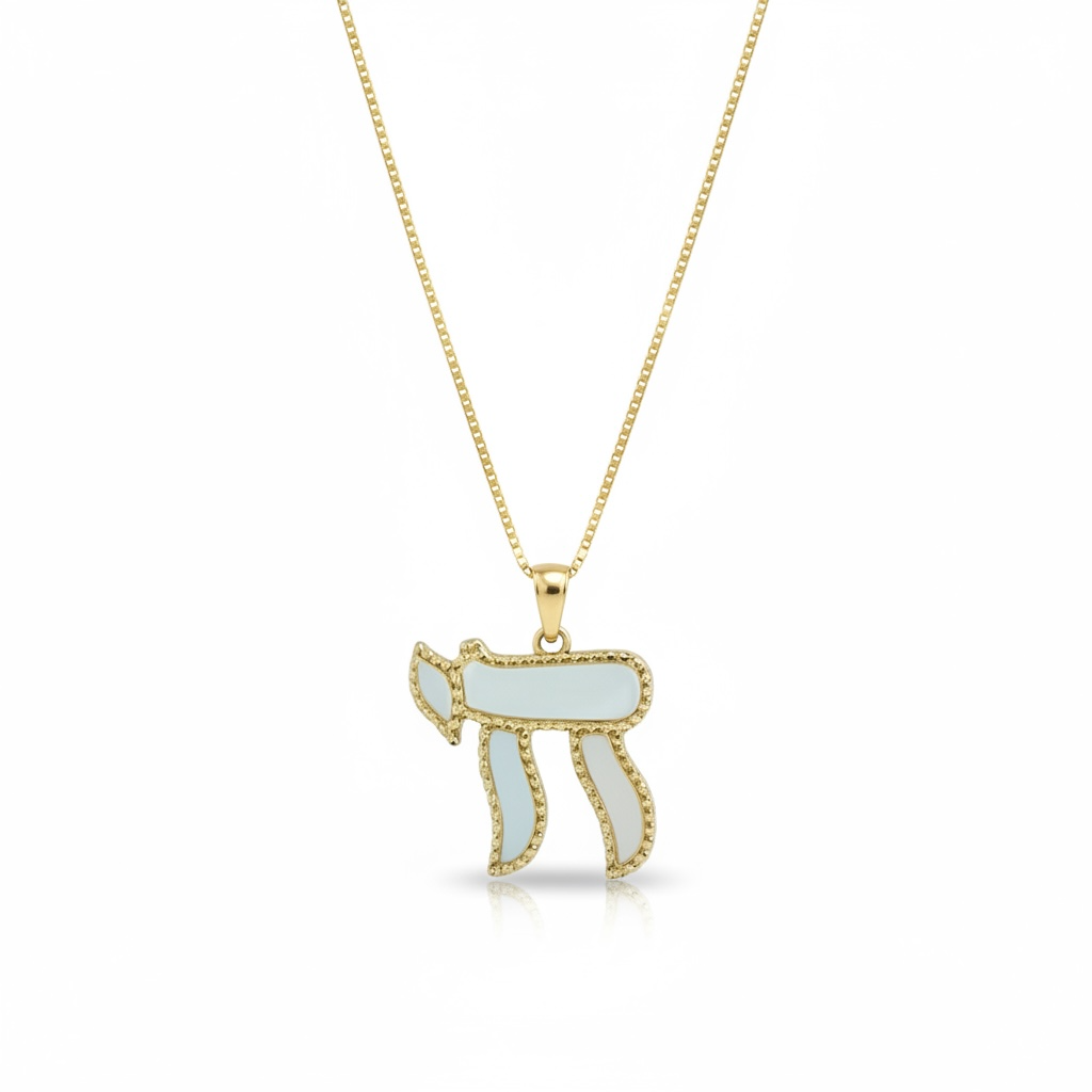 Mother-of-Pearl Chai Necklace