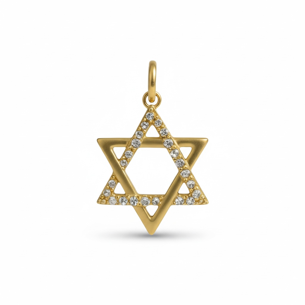 Gold Star of David Charm
