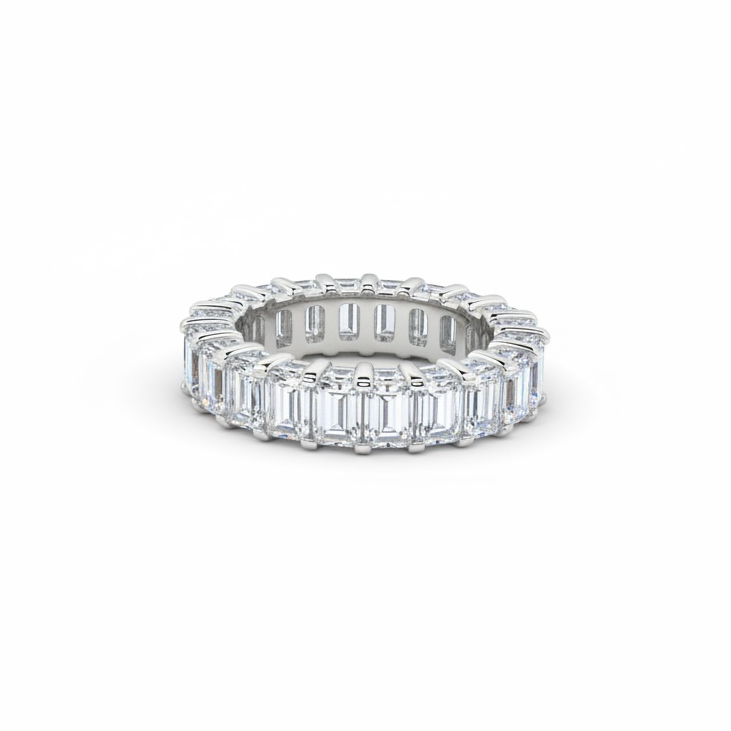 Emerald Cut Eternity Band