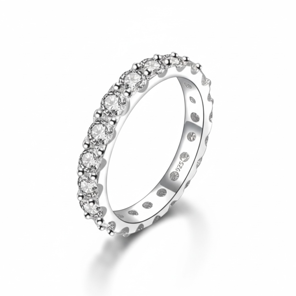 Round Brilliant Cut Tennis Eternity Band Ring