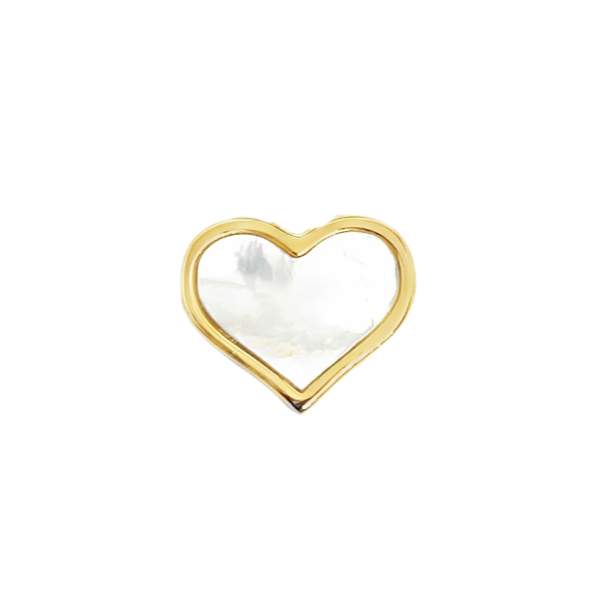 White Pearl Heart Charm