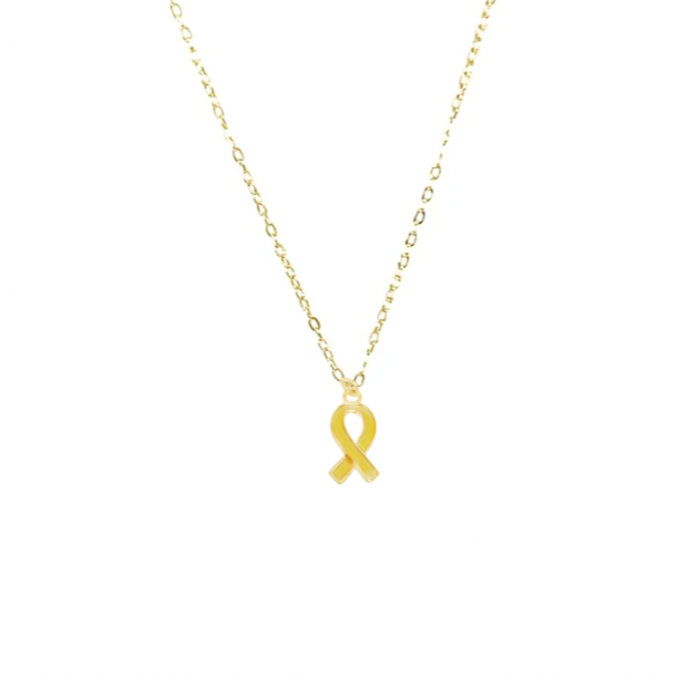 Yellow Ribbon Necklace