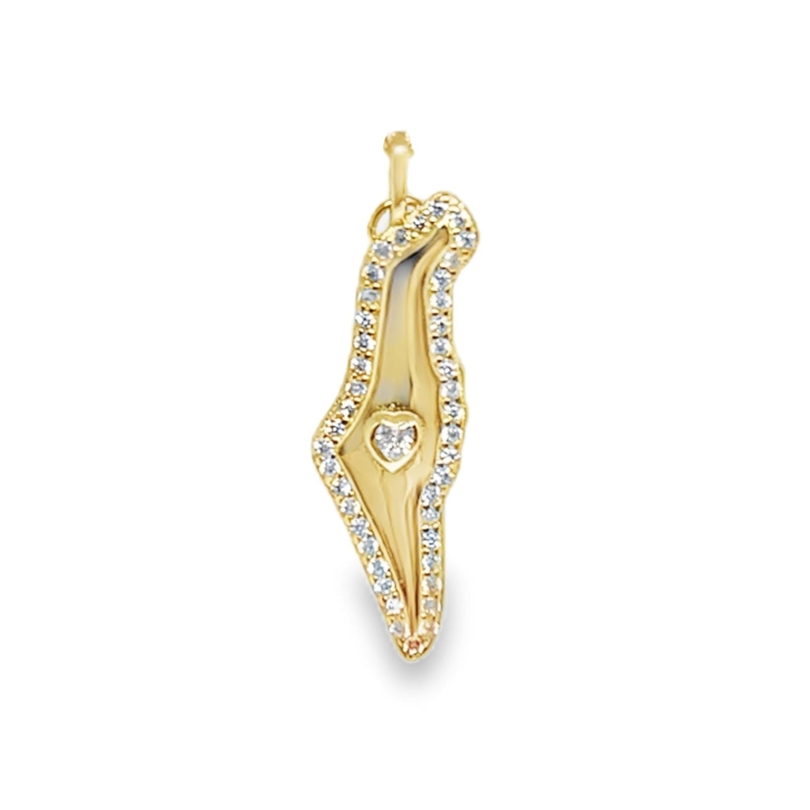 Israel Heart Map charm