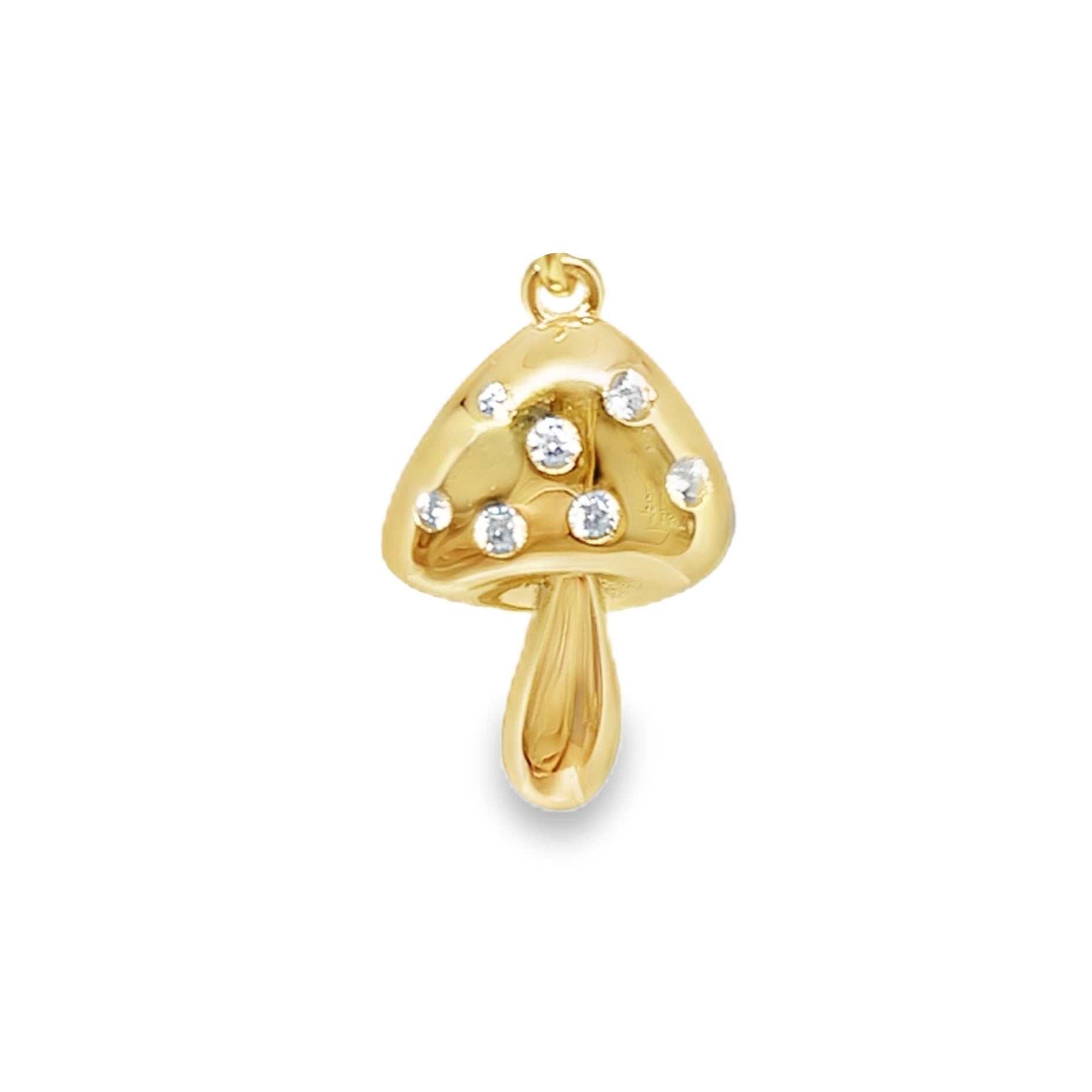 Gold Mushroom Charm